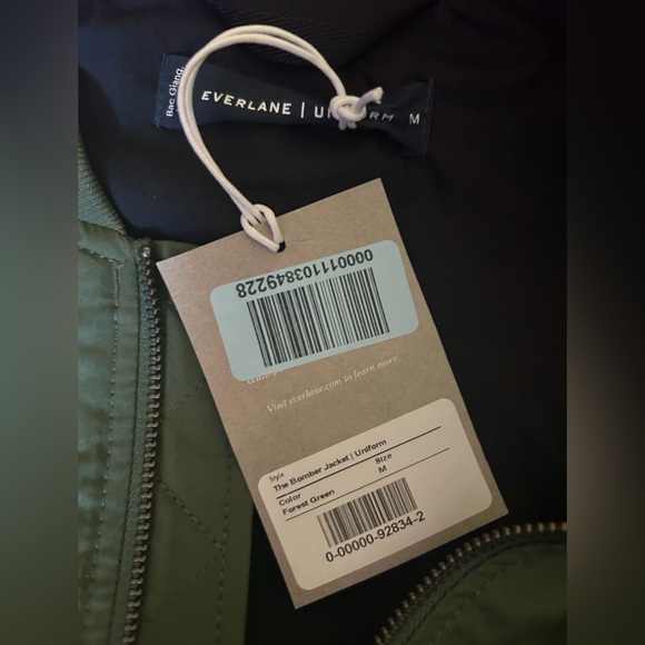 Everlane The Bomber Jacket Uniform Size Medium Forest Green - Picture 5 of 5